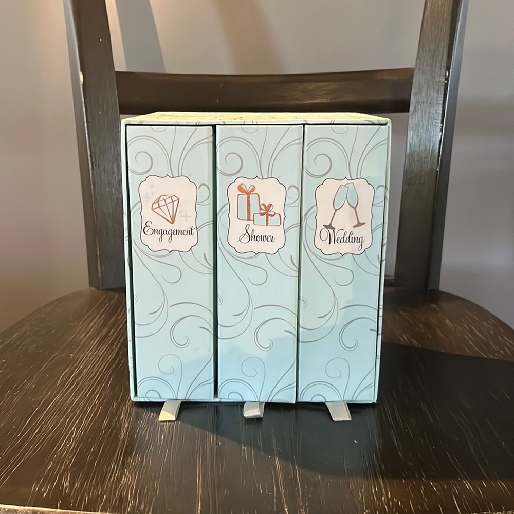 Three-piece Photo Album Set: Engagement, Shower & Wedding Albums